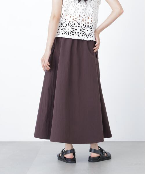 N.(N. Natural Beauty Basic)(エヌエヌナチュラルビューティーベーシック)の「ワークディテールフレアスカート(スカート・レディース・ベージュ/ダークブラウン・MEDIUM/P/S)」の22枚目の写真