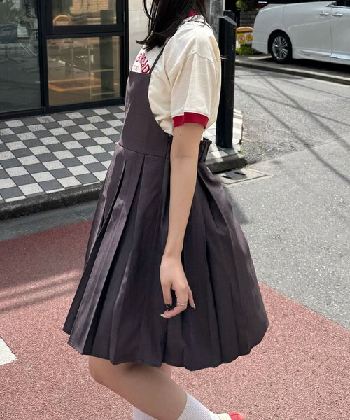 CIAOPANIC(チャオパニック)の「(ドット柄・無地)プリーツキャミチュニックワンピース(チュニック・レディース・ベージュ/グレー/チャコールグレー・ONE SIZE)」の17枚目の写真
