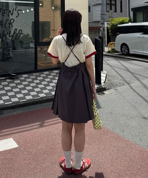 CIAOPANIC(チャオパニック)の「(ドット柄・無地)プリーツキャミチュニックワンピース(チュニック・レディース・ベージュ/グレー/チャコールグレー・ONE SIZE)」の21枚目の写真