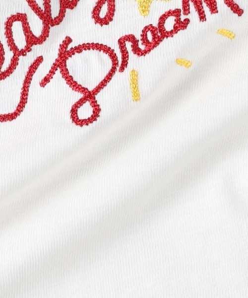 Right-on（ライトオン）の「スラブ刺繍ロゴ半袖Tシャツ（Tシャツ/カットソー・メンズ・ホワイト/ブラック・S/M/L/XL）」の8枚目の写真
