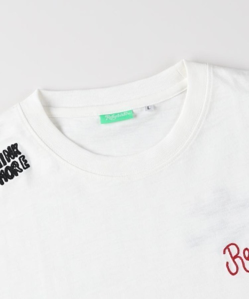 Right-on（ライトオン）の「スラブ刺繍ロゴ半袖Tシャツ（Tシャツ/カットソー・メンズ・ホワイト/ブラック・S/M/L/XL）」の3枚目の写真