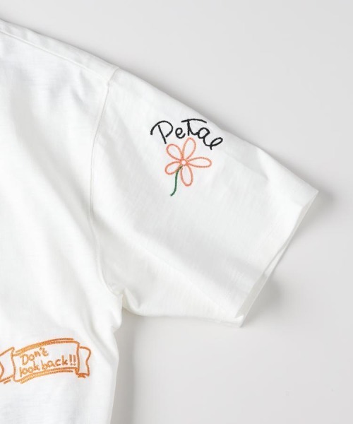 Right-on（ライトオン）の「スラブ刺繍ロゴ半袖Tシャツ（Tシャツ/カットソー・メンズ・ホワイト/ブラック・S/M/L/XL）」の4枚目の写真