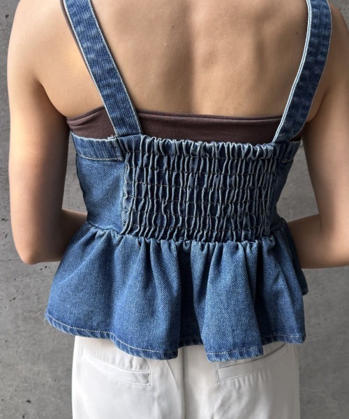 CIEL'AIR(シエルエアー)の「DENIM BUSTIER(デニムビスチェ)(その他トップス・レディース・ブルー/ブラック・FREE)」の17枚目の写真