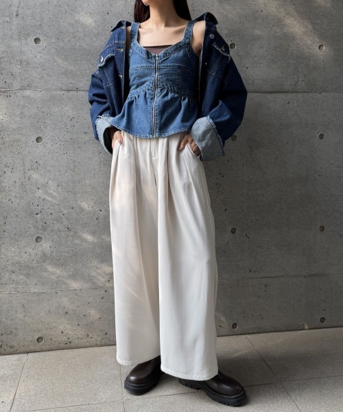 CIEL'AIR(シエルエアー)の「DENIM BUSTIER(デニムビスチェ)(その他トップス・レディース・ブルー/ブラック・FREE)」の21枚目の写真