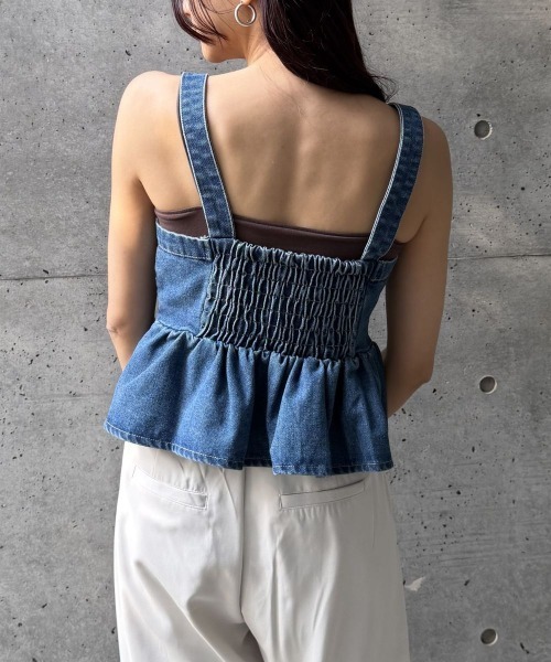CIEL'AIR(シエルエアー)の「DENIM BUSTIER(デニムビスチェ)(その他トップス・レディース・ブルー/ブラック・FREE)」の15枚目の写真