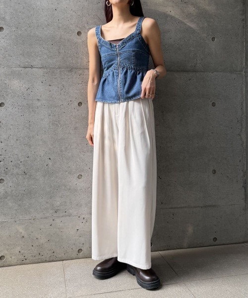 CIEL'AIR(シエルエアー)の「DENIM BUSTIER(デニムビスチェ)(その他トップス・レディース・ブルー/ブラック・FREE)」の13枚目の写真