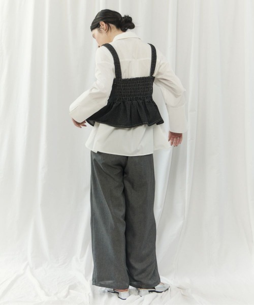 CIEL'AIR(シエルエアー)の「DENIM BUSTIER(デニムビスチェ)(その他トップス・レディース・ブルー/ブラック・FREE)」の6枚目の写真