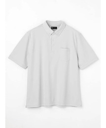 Perfect Suit FActory（パーフェクトスーツファクトリー）の「【ストレッチ/高通気】鹿の子ボタンダウン　半袖ポロシャツ　ホワイト/ブラック/グレー/グリーン/ネイビー/サックス（ポロシャツ）」