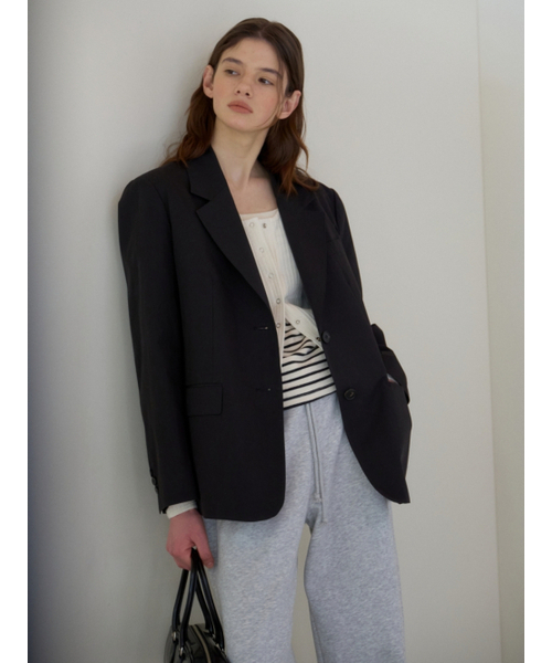 UNNOUT(アナウト)の「DAILY COTTON JACKET BLACK(テーラードジャケット・レディース・その他・FREE)」の3枚目の写真