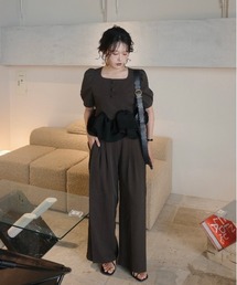 LE'RURE（リルアー）の「Side tuck wide pants（スラックス）」