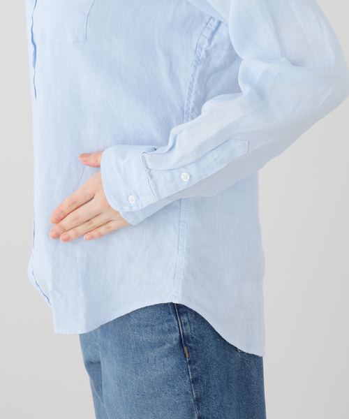 Frank&Eileen(フランクアンドアイリーン)の「Frank&Eileen/フランク&アイリーン WASHED LINEN シャツ(シャツ/ブラウス・レディース・ブルー系その他・X-SMALL)」の5枚目の写真
