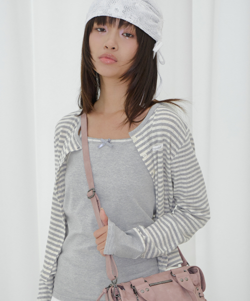 FANCY CLUB(ファンシークラブ)の「エアリースリーブレス (GRAY) F26QB042(Tシャツ/カットソー・レディース・その他・ONE)」の3枚目の写真