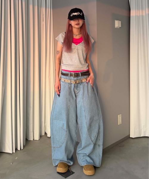 sedacle（セダクル）の「ダブルウエストバレルデニム（デニムパンツ・メンズ・ブラック/ライトブルー・LARGE/MEDIUM/SMALL）」の16枚目の写真