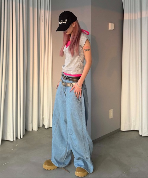 sedacle（セダクル）の「ダブルウエストバレルデニム（デニムパンツ・メンズ・ブラック/ライトブルー・LARGE/MEDIUM/SMALL）」の18枚目の写真