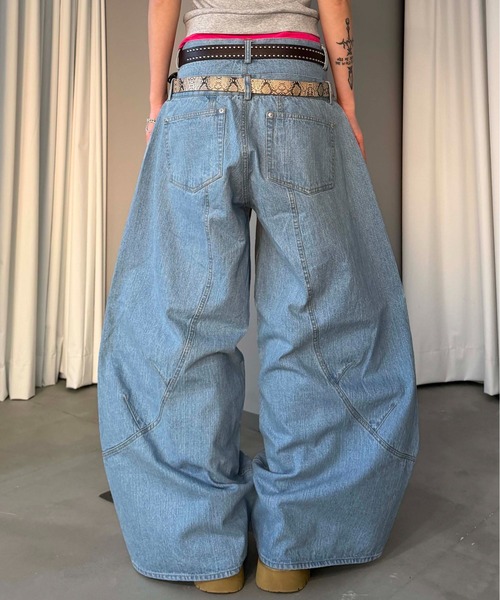 sedacle（セダクル）の「ダブルウエストバレルデニム（デニムパンツ・メンズ・ブラック/ライトブルー・LARGE/MEDIUM/SMALL）」の13枚目の写真