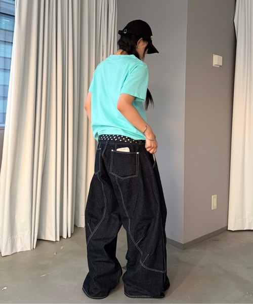 sedacle（セダクル）の「ダブルウエストバレルデニム（デニムパンツ・メンズ・ブラック/ライトブルー・LARGE/MEDIUM/SMALL）」の8枚目の写真