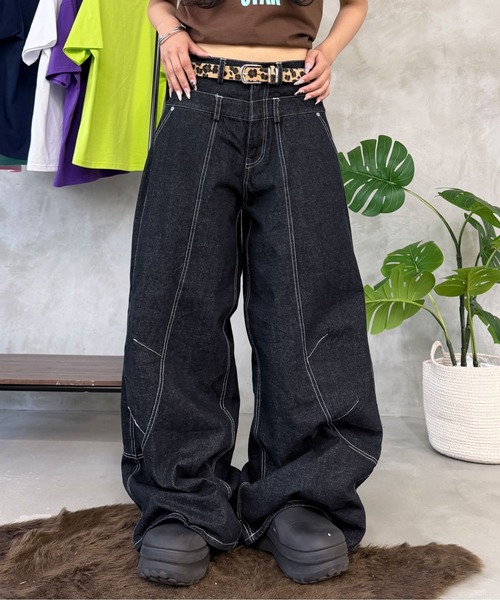 sedacle(セダクル)の「ダブルウエストバレルデニム(デニムパンツ・メンズ・ブラック/ライトブルー・LARGE/MEDIUM/SMALL)」の22枚目の写真