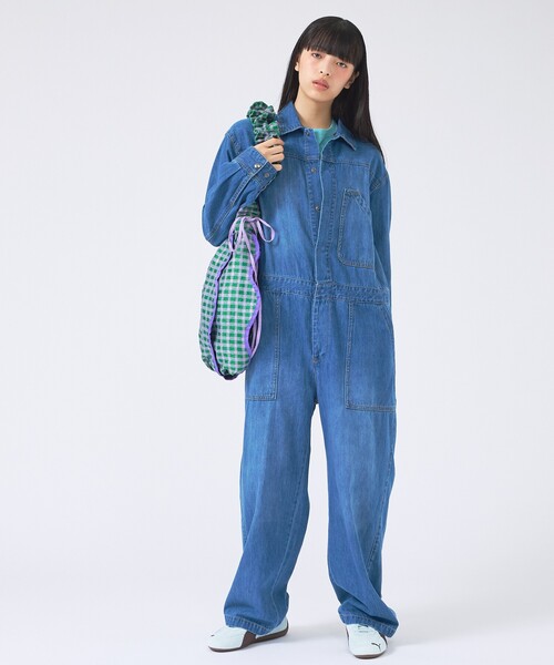 Casselini（キャセリーニ）の「【Casselini/キャセリーニ】ウェーブギャザートート/チェック/トート/ギャザー【WEB限定】（トートバッグ・レディース・ブラウン/ブラック/グリーン・フリー）」の4枚目の写真