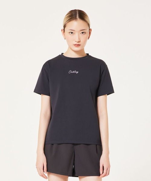 OAKLEY(オークリー)の「オークリー RADIANT TECH COLD OP TEE 9.0/Tシャツ/スポーツ・トレーニング/吸汗速乾/OAKLEY(Tシャツ/カットソー・レディース・ホワイト/ブラック・XS/S/M/L)」の2枚目の写真