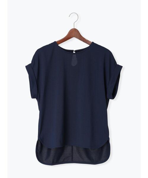 Te chichi(テチチ)の「【多機能】ターンバックTEE(Tシャツ/カットソー・レディース・オフホワイト/チャコールグレー/ネイビー・F)」の4枚目の写真
