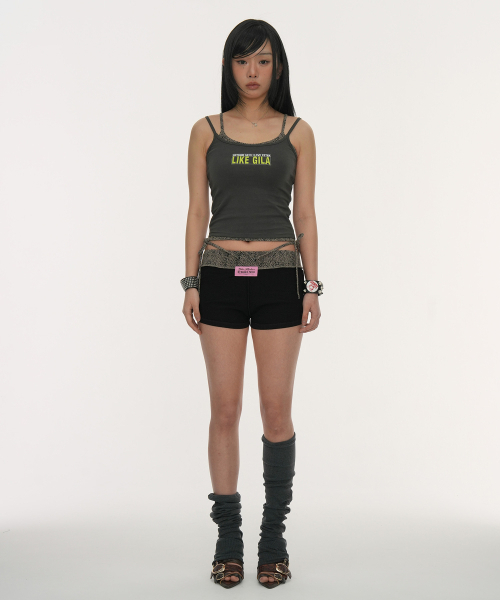 GILAARCHIVE(ギラアーカイブ)の「LAYERED BOX LOGO SLEEVELESS (LEOPARD)_BLACK(Tシャツ/カットソー・レディース・その他・FREE)」の2枚目の写真