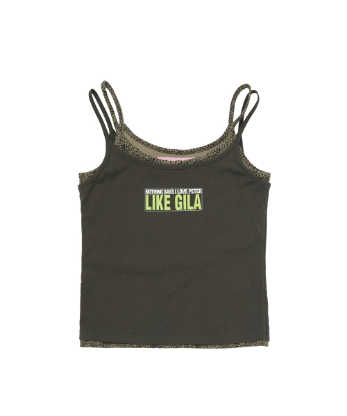 GILAARCHIVE(ギラアーカイブ)の「LAYERED BOX LOGO SLEEVELESS (LEOPARD)_BLACK(Tシャツ/カットソー・レディース・その他・FREE)」の5枚目の写真