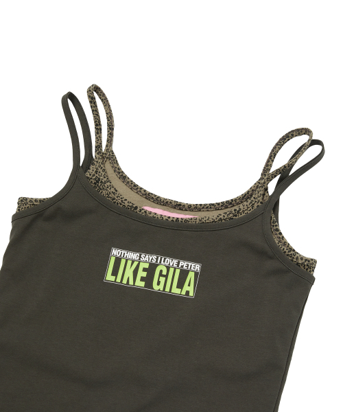 GILAARCHIVE(ギラアーカイブ)の「LAYERED BOX LOGO SLEEVELESS (LEOPARD)_BLACK(Tシャツ/カットソー・レディース・その他・FREE)」の7枚目の写真