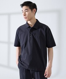ABAHOUSE GRAY | 【セットアップ対応】360°ストレッチ リップストップ リラックス ポロシャツ/ 吸水速乾 / 遮熱 / UVカット(ポロシャツ)