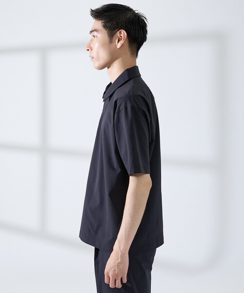 ABAHOUSE GRAY(アバハウスグレイ)の「【セットアップ対応】360°ストレッチ リップストップ リラックス ポロシャツ/ 吸水速乾 / 遮熱 / UVカット(ポロシャツ・メンズ・ネイビー/チャコールグレー/ブラック・48/46/50)」の6枚目の写真