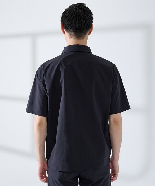 ABAHOUSE GRAY(アバハウスグレイ)の「【セットアップ対応】360°ストレッチ リップストップ リラックス ポロシャツ/ 吸水速乾 / 遮熱 / UVカット(ポロシャツ・メンズ・ネイビー/チャコールグレー/ブラック・48/46/50)」の7枚目の写真