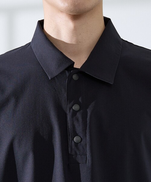 ABAHOUSE GRAY(アバハウスグレイ)の「【セットアップ対応】360°ストレッチ リップストップ リラックス ポロシャツ/ 吸水速乾 / 遮熱 / UVカット(ポロシャツ・メンズ・ネイビー/チャコールグレー/ブラック・48/46/50)」の9枚目の写真