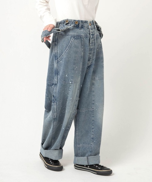URCH RNA(アーチ アールエヌエー)の「O0761 フレンチワークのサスペンダーチョアパンツ(サロペット/オーバーオール・レディース・ライトインディゴブルー・FREE)」の12枚目の写真