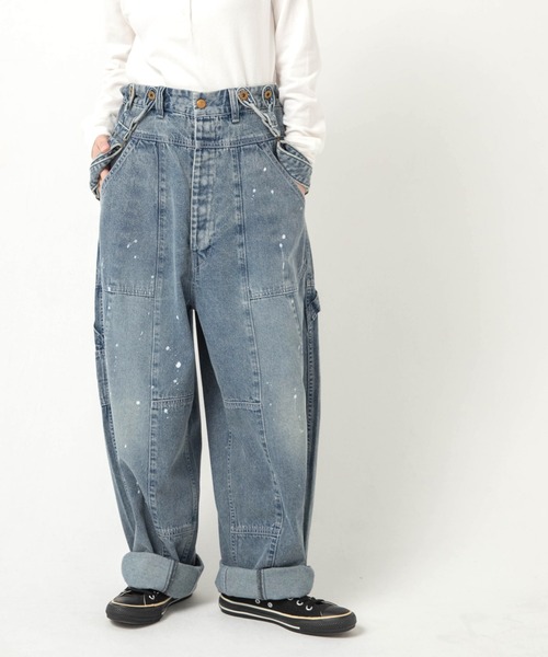 URCH RNA(アーチ アールエヌエー)の「O0761 フレンチワークのサスペンダーチョアパンツ(サロペット/オーバーオール・レディース・ライトインディゴブルー・FREE)」の20枚目の写真