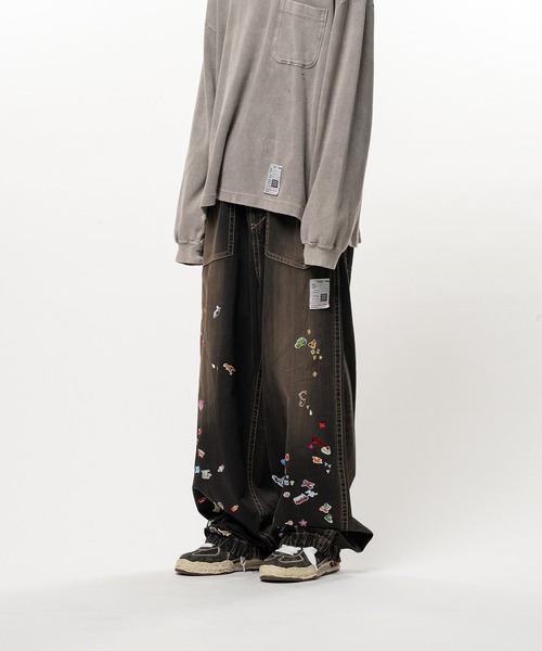 Maison MIHARA YASUHIRO(メゾンミハラヤスヒロ)の「Kids Sticker Printed Baker Denim Pants(デニムパンツ・メンズ・ブラック・44/46)」の9枚目の写真