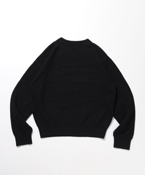 FFEIN（フェイン）の「【FFEIN(フェイン)】ウール混Vネックニット / ウール混 刺繍 ニット Vネック ユニセックス（ニット/セーター・メンズ・ブラック/グレー/ブラウン/アイボリー/ミント/イエロー/ネイビー/ピンク・SMALL/LARGE/MEDIUM）」の10枚目の写真