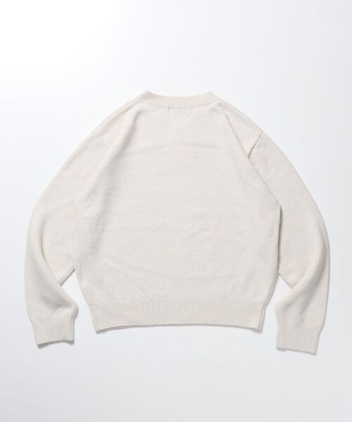 FFEIN（フェイン）の「【FFEIN(フェイン)】ウール混Vネックニット / ウール混 刺繍 ニット Vネック ユニセックス（ニット/セーター・メンズ・ブラック/グレー/ブラウン/アイボリー/ミント/イエロー/ネイビー/ピンク・SMALL/LARGE/MEDIUM）」の22枚目の写真