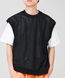 【2点セット】メッシュベスト アンサンブルTEE
