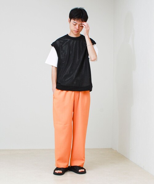 GLOSTER(グロスター)の「【2点セット】メッシュベスト アンサンブルTEE(Tシャツ/カットソー・メンズ・グレイッシュベージュ/ブラック・L/M/S)」の17枚目の写真
