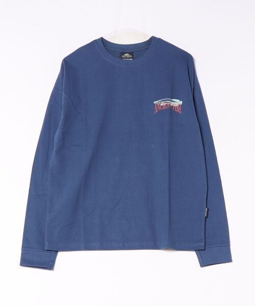 KRIFF MAYER(クリフメイヤー)の「外遊びプリントロンT(古代魚)(Tシャツ/カットソー・メンズ・ブラック/ブルー/オフホワイト/オリーブ/グレー・MEDIUM/LARGE/X-LARGE)」の5枚目の写真