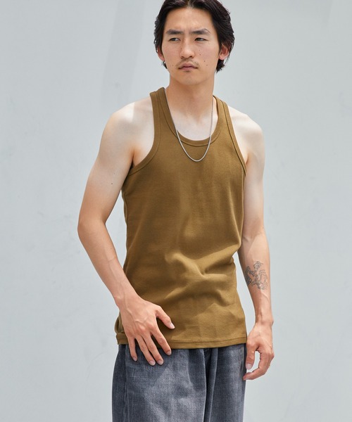 AVIREX(アヴィレックス)の「AVIREX/アビレックス DAILY RIB TANK TOP デイリー リブ タンクトップ ラウンドネック 丸首 レーサーバック 抗菌防臭 メンズ レディース 2026年 夏 夏服(タンクトップ・メンズ・ホワイト/ブラック/グレー/チャコール/オリーブ/ロイヤルブルー・S/M/L)」の5枚目の写真