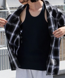 AVIREX | AVIREX/アビレックス DAILY RIB TANK TOP デイリー リブ タンクトップ ラウンドネック 丸首 レーサーバック 抗菌防臭 メンズ レディース 2026年 夏 夏服(タンクトップ)