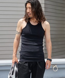 AVIREX | AVIREX/アビレックス DAILY RIB TANK TOP デイリー リブ タンクトップ ラウンドネック 丸首 レーサーバック 抗菌防臭 メンズ レディース 2026年 夏 夏服(タンクトップ)
