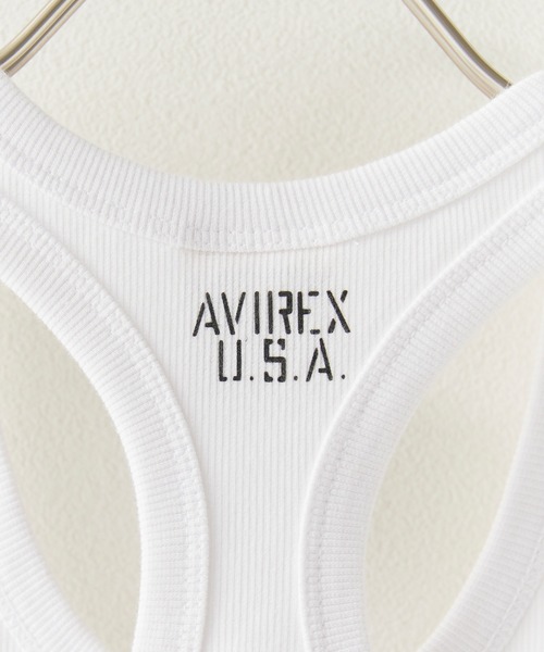 AVIREX(アヴィレックス)の「AVIREX/アビレックス DAILY RIB TANK TOP デイリー リブ タンクトップ ラウンドネック 丸首 レーサーバック 抗菌防臭 メンズ レディース 2026年 夏 夏服(タンクトップ・メンズ・ホワイト/ブラック/グレー/チャコール/オリーブ/ロイヤルブルー・S/M/L)」の12枚目の写真