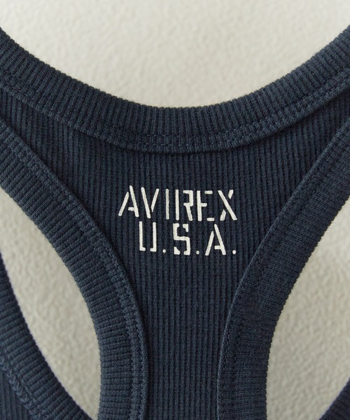 AVIREX(アヴィレックス)の「AVIREX/アビレックス DAILY RIB TANK TOP デイリー リブ タンクトップ ラウンドネック 丸首 レーサーバック 抗菌防臭 メンズ レディース 2026年 夏 夏服(タンクトップ・メンズ・ホワイト/ブラック/グレー/チャコール/オリーブ/ロイヤルブルー・S/M/L)」の8枚目の写真