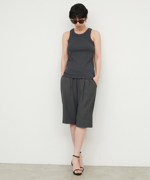 LARUTA(ラルータ)の「【LARUTA】シャンブレーショートパンツ(その他パンツ・レディース・チャコールグレー/ベージュ・MEDIUM)」の7枚目の写真