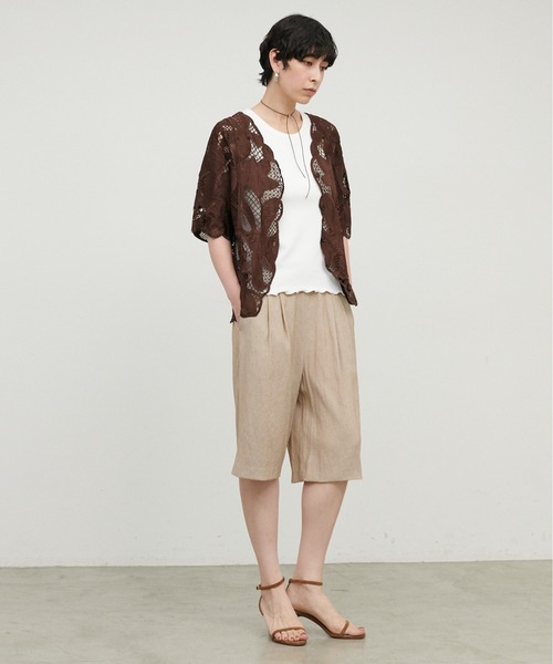 LARUTA(ラルータ)の「【LARUTA】シャンブレーショートパンツ(その他パンツ・レディース・チャコールグレー/ベージュ・MEDIUM)」の11枚目の写真