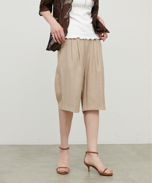 LARUTA(ラルータ)の「【LARUTA】シャンブレーショートパンツ(その他パンツ・レディース・チャコールグレー/ベージュ・MEDIUM)」の8枚目の写真
