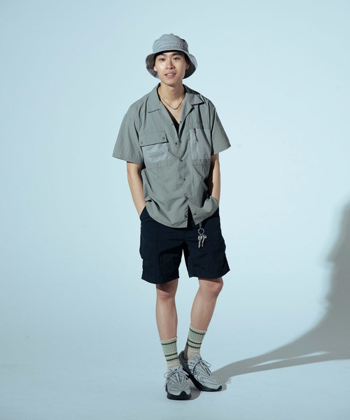 NANGA(ナンガ)の「【直営店限定】ナイロンタッサー オープンカラーシャツ/NYLON TUSSER OPEN COLLAR SHIRT(シャツ/ブラウス・メンズ・ブラック/ネイビー/カーキ・S/M/L/XL)」の5枚目の写真