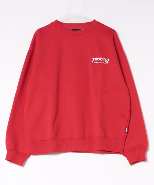 THRASHER(スラッシャー)の「【THRASHER / スラッシャー】マークゴンザレスロゴ刺繍 裏起毛スウェットプルオーバー(スウェット・メンズ・レッド/グレー/ブラック・MEDIUM/LARGE/X-LARGE)」の3枚目の写真