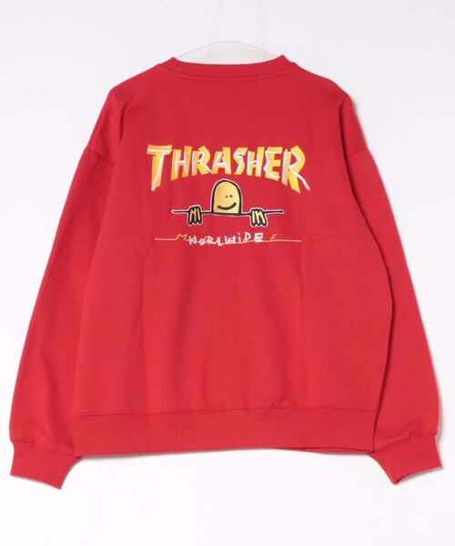 THRASHER(スラッシャー)の「【THRASHER / スラッシャー】マークゴンザレスロゴ刺繍 裏起毛スウェットプルオーバー(スウェット・メンズ・レッド/グレー/ブラック・MEDIUM/LARGE/X-LARGE)」の4枚目の写真